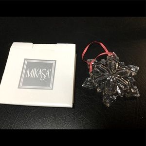 3 Mikasa  crystal snowflake ornaments
